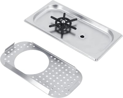 Glazen Spoeler - Bekerspoeler Keuken - Snel Glazen Reinigen - RVS Materiaal - 114mm Diameter - Zilverkleurig