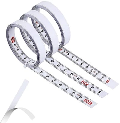 Dailygoods- Meetlint Zelfklevend 3 Stuks - Metrisch - Slijtvast Koolstofstaal - 100 cm - 50 cm - Lange Levensduur - Liniaal