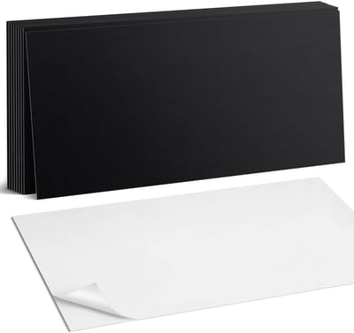Coloray Plaktegels - Zwart Zelfklevende Wandtegels - 40 cm x 20 cm - Zwart Plaktegels - 10 stuks - Rechthoek PVC Tegels - Plaktegels Badkamer - Vloertegels Zelfklevend - Vinyltegels Vloer Zelfklevend - Portugese Tegels