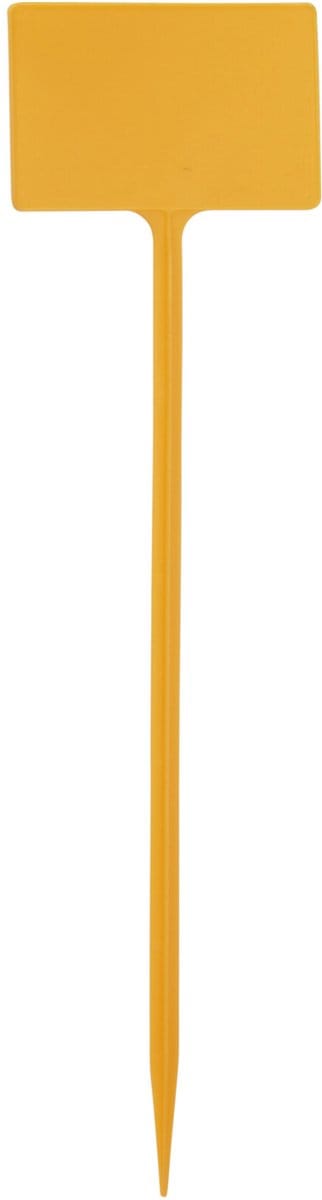 Pro garden Plantetiketten / platenlabels - 5x - geel - kunststof - 36 cm - steeketiketten