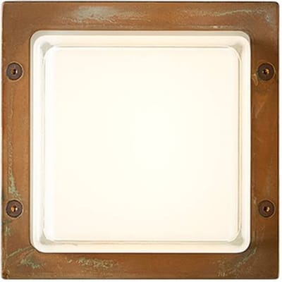 Moretti Luce LED buitenwandlamp Ice Cubic 3403, messing antiek