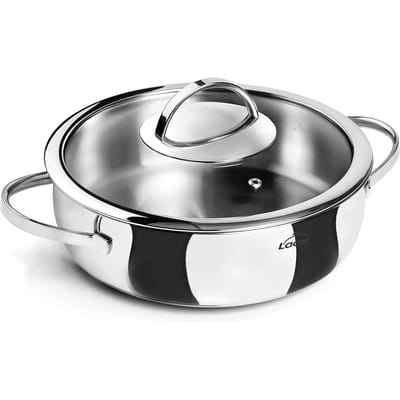 Ronde steelpan met deksel Lacor Belly 24 cm