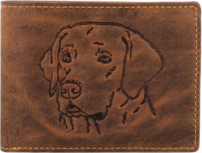 Greenburry Vintage Portemonnee Leer 12 cm - Jongens - Horizontaal - dog