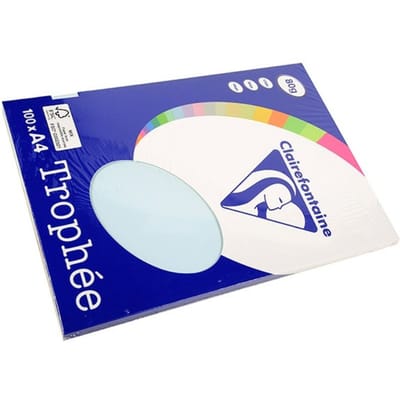 Clairefontaine Trophée - blauw - kopieerpapier- A4 80 gram - 100 vellen