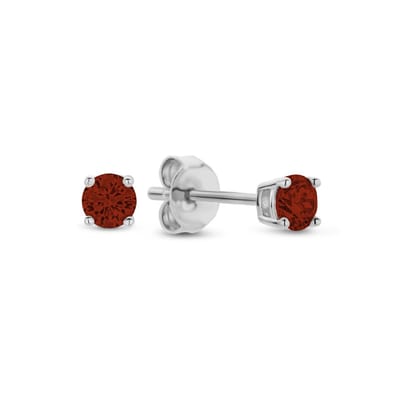 New Bling 9NB-1146 Zilveren Oorknopjes met Zirkonia Steentje 3mm - Rood - Rhodium - Zilver