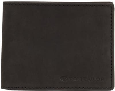 Tom Tailor - TTRON portemonnee van leer - Maat ONESIZE - schwarz / black