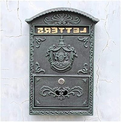 Brievenbus - Postbus buiten - Veilig post ontvangen - Afsluitbaar met sleutels - 9.6x3.2x15.7 inch - Grijs