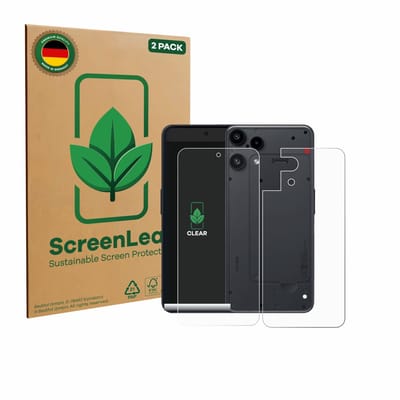 2 Stuks Screenprotector voor Nothing Phone (3a) Lite (Voor+Achter) - Hoogwaardige Beschermfolie transparant