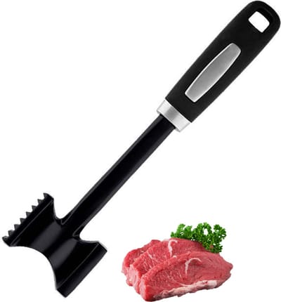 Bovista Vleeshamer - Vleesvermalser - Vleespletter - Vleesklopper - Kip - Rund - Varken - Bbq Accesoires - Meat Hammer - Pounder - Zwart