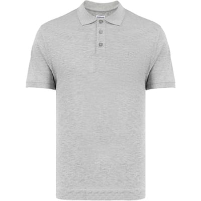 Milanoro - Elegante katoenen polo voor heren - Lichtgrijs - L