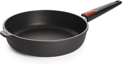Koekenpan - Titanium pan - Inductie koken - Afneembare steel - 28 cm - Zwart