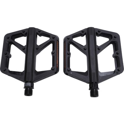 Fietspedalen Nylon Anti-Slip Pinnen Afgedicht Lager Lichtgewicht Plat Platform Fietspedalen voor Mountain black