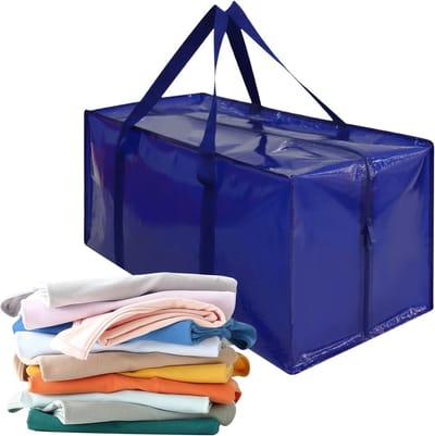 Verhuiszakken Opbergtas - Organizer Containers - Ruimte Optimalisatie - Waterdichte Ritssluiting - 71 x 30 x 30 cm - Blauw