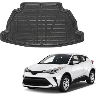 Kofferbakmat op maat - SCOUTT - Toyota C-HR (sinds 2023) - Zwart - Antislip - Verhoogde randen