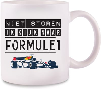 Mok - Niet Storen, Ik Kijk Naar De Race - Kado Mok - kampioenen - Wereld kampioenen - Keramiek Mok - Racing