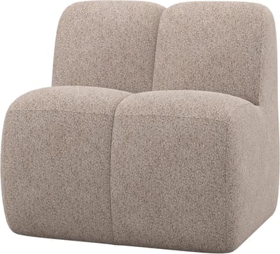 WOOOD Mojo Eetbankje 84 cm Met Rugleuning - Wollig - Donkerzand