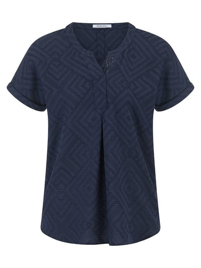 Lange blouse Van Peter Hahn blauw