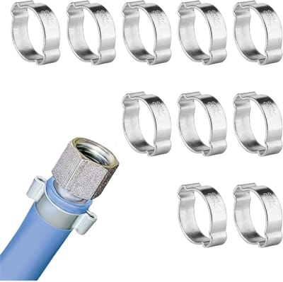 Galvanized RVS Slangklemmen Set van 10 Stuks voor Brandstof- en Gasslangen (5-23mm, 20-23mm)