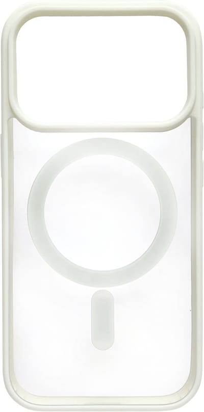 Hoesje Geschikt voor Apple iPhone 17 Pro - Wit - Casemania Magnetisch Bumper Back Cover Geschikt voor MagSafe - Zachte TPU Rand en Krasbestendige Transparante Achterkant Back Cover
