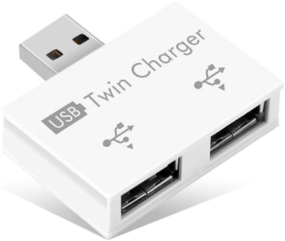Allecto - Witte USB 2.0 Hub Adapter - Draagbare USB Aansluiting - Compact en Lichtgewicht - Geschikt voor Laptop en Desktop - Perfect voor Mobiele ...
