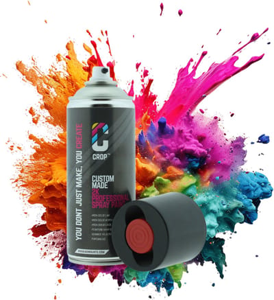 CROP 2K RAL 9005 Hoogglans Zwart spuitbus 400ml