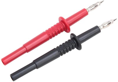 Bananenstekker Meetsnoer - Sonde Set - Elektrisch Testen - Hoge Geleidbaarheid - 105 mm - Rood en Zwart