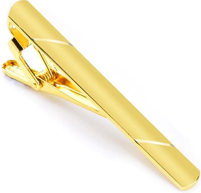 Dasspeld - Stropdas Clip - Striped Dasclip - Goud