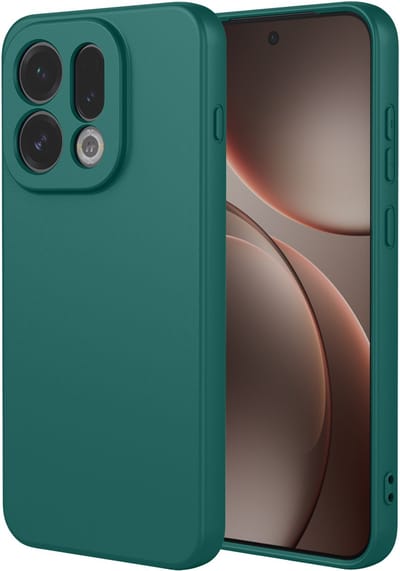 MobyDefend Hoesje - Geschikt voor Oppo Find X9 - Matte Siliconen Backcover - Groen
