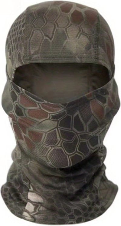 Nivard Winter Masker - Balaclava - Ski Mask - Ski Masker - Bivakmuts - Full Face Mask - Groen Slangenhuid