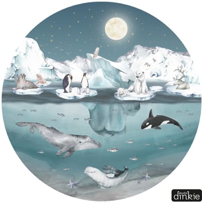 Studio Dinkie | Muurcirkel Antarctica | Babykamer | Kinderkamer | Decoratie