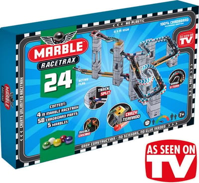 Marble Racetrax Starter Set Knikkerbaan - Racebaan - 24 Sheets 4 Meter