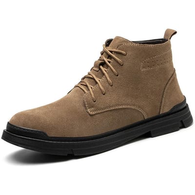 Soudeur anti-éclaboussures échaudures Vachette véritable Chaussures d'assurance travail Chaussures de protection Embout en acier anti-écrasement Chaussures de protection 45 brown