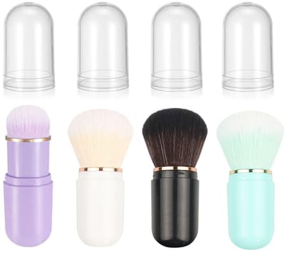 Solidchoice- Make-upkwast Set - 4 Stuks Intrekbaar - Draagbaar - Multifunctioneel - Stofdicht - Lichtgewicht Kunststof - Make-upborstel