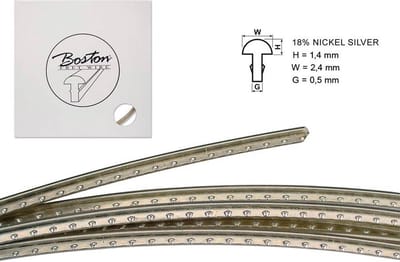 Boston FW-1424058 Fretwire - 18% Nikkelzilver, Smal Jumbo, 5m