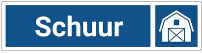 Schuur deurbordje met zelfklevende strip | Forex Re materiaal | 20 x 5 cm