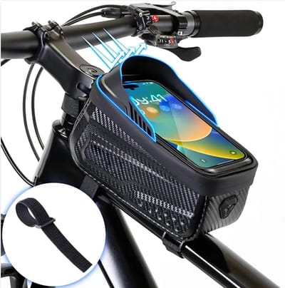 Waterdichte fietstas voor stuur, grote capaciteit, met touchscreen, voor mobiele telefoons