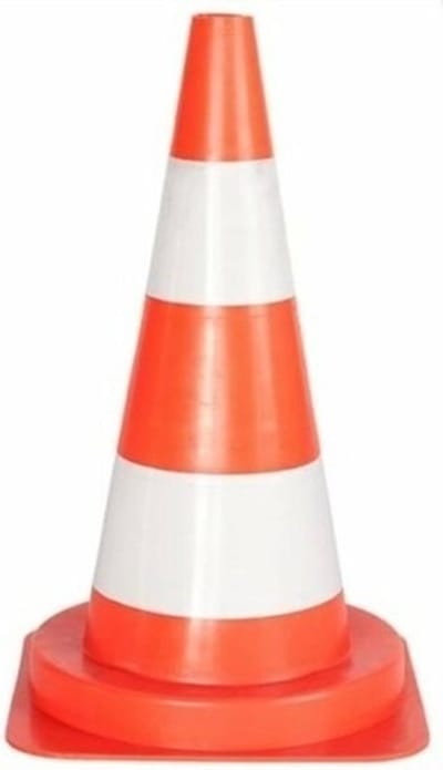ARBOcentrum - Verkeerskegel - Oranje wit - 50 cm - Hard