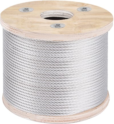 304 RVS Kabel, 3/16 Inch 7 x 19, 250 Voet, voor Hekken, Terrasvloeren, DIY Balustrades.