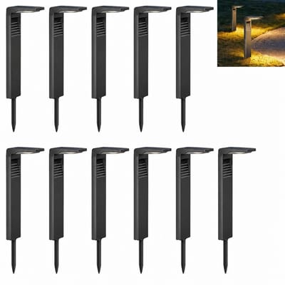 Jurrys Tuinverlichting - Tuinlampen - Solarlampen - Inritverlichting - Padverlichting - Zonne-energie - Automatisch - Abs - Grijs