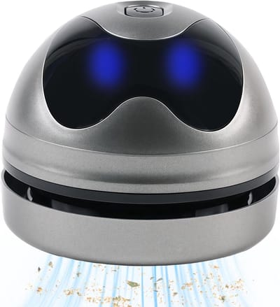 Tafelstofzuiger - Mini stofzuiger - Kruimels opruimen - USB oplaadbaar - 88 x 88 x 72 cm - Grijs zwart