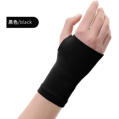 Gants d'arthrite à compression avec coussinets en gel Support en nylon respirant pour soulager la douleur du canal carpien Gym Sports L beige