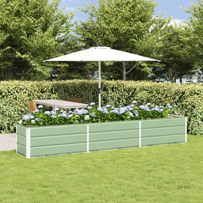 vidaXL - Plantenbak - Pastelgroen - 290 - x - 50 - x - 45 - cm - Gegevens - staal