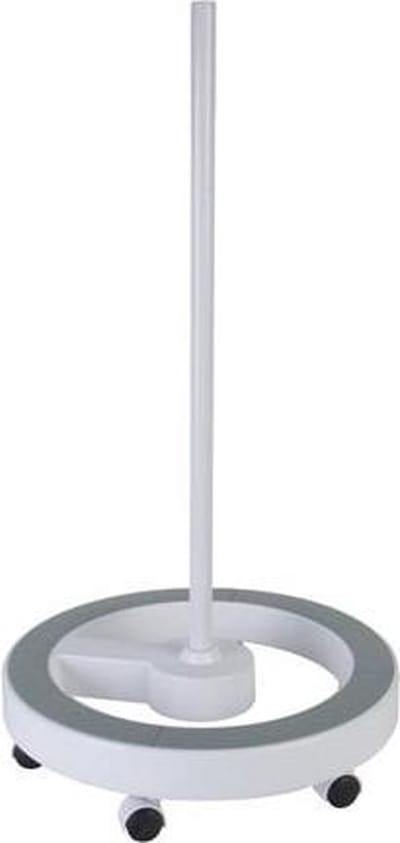 Velleman Tafelstandaard met wielen voor loeplamp, geschikt voor VTLAMP en VTLLAMP serie, metalen voet, verrijdbaar, stabiele werkplek verlichting, mobiel ondersteuning, ideaal voor werkbank en salon