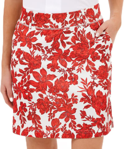 Func Factory dames Rokje Milly red flower met binnenbroekje maat S