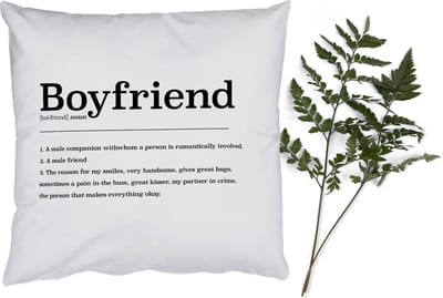 Sierkussens - Kussentjes Woonkamer - 50x50 cm - Woordenboek - Boyfriend - Vriend definitie - Spreuken - Quotes
