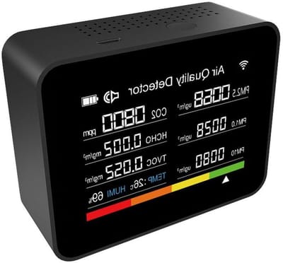 Luchtkwaliteit Monitor - CO2 Detector - Binnenlucht Meten - 13-in-1 Analyse - 2.8 Inch Scherm - Wit