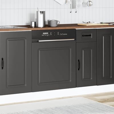 vidaXL - Vaatwaspaneel - Kalmar - 60x1,5x57 - cm - bewerkt - hout - zwart