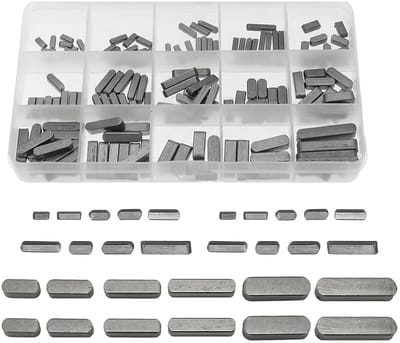 Veerwiggen Assortiment - Pasveer Set - Mechanische Industrie - Roestvrij Staal - 3-8 mm - Zilver