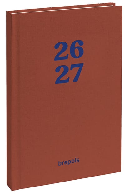 Brepols agenda 2026-2027 - RAINBOW - Schoolagenda - 1 dag per pagina - Gekartonneerde omslag - Dagoverzicht - Bruin - 11.5 x 16.9 cm