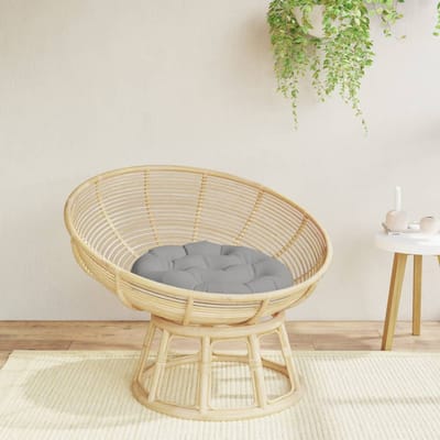 vidaXL - Zitkussen - rond - Ø - 60x11 - cm - oxford - stof - grijs